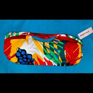 Tropical bandeau bikini top NEW W/ TAG